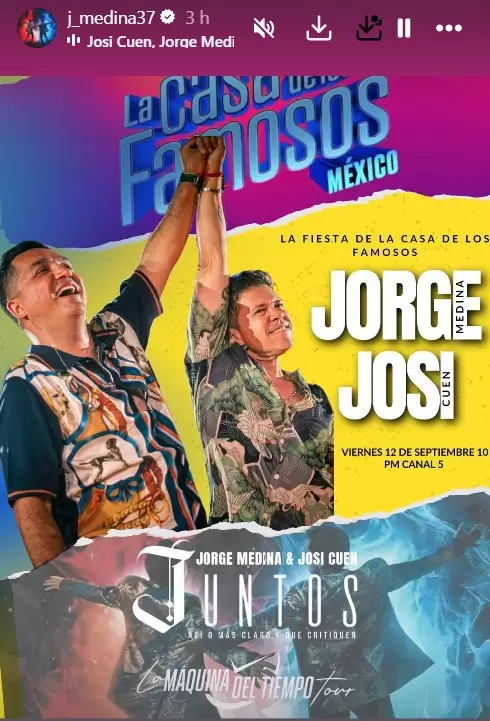 Josi Cuen y Jorge Medina en entrar�n a "La Casa de los Famosos M�xico"