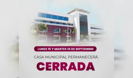 D�as inh�biles lunes 15 y martes 16 de septiembre