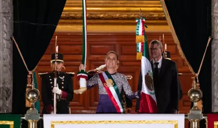 Sheinbaum encabeza ceremonia del Grito de Independencia; primera mujer en 215 a�
