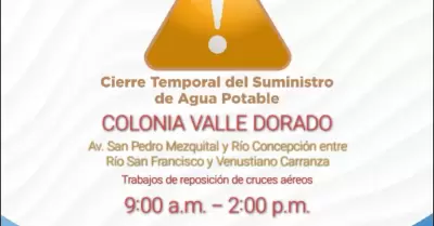 Suspensi�n programada de agua