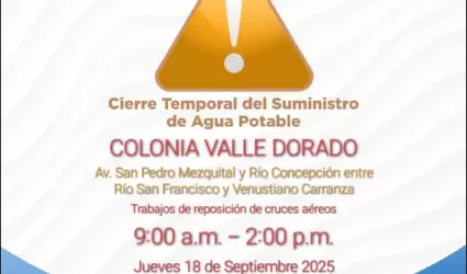 Suspensi�n programada de agua