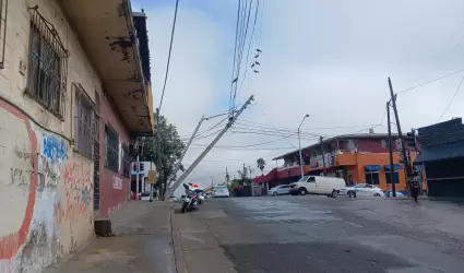 Cay� poste de energ�a el�ctrica