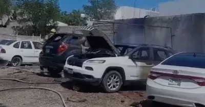 Incendio en taller mec�nico