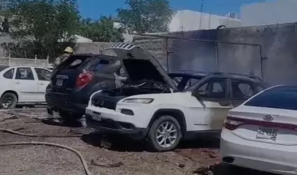 Incendio en taller mec�nico