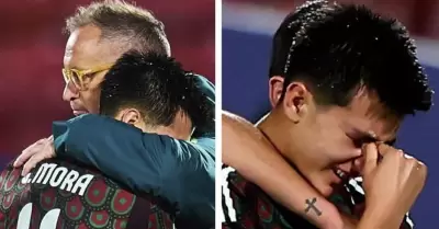 Gilberto Mora llora tras la eliminaci�n de M�xico
