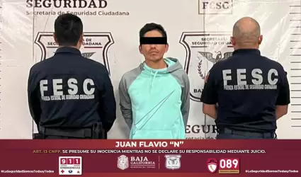 Dos detenidos tras intervenci�n del Escuadr�n Violeta en Mexicali y Tijuana