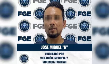Vinculado a proceso por violaci�n impropia y violencia familiar