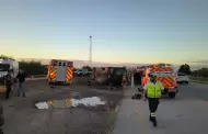 Volcamiento de autob�s de la l�nea Tufesa deja 6 personas fallecidas en carretera Guaymas-Hermosillo