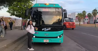 Lizeth �vila Valenzuela, conductora de autob�s