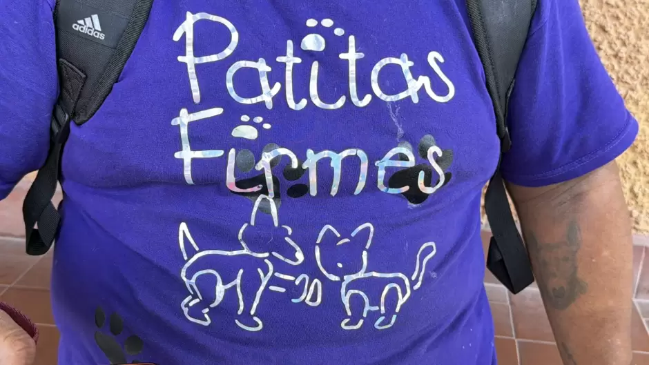 Manifestaci�n contra agresor que con machete golpeaba a perritos