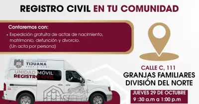 Servicio gratuito de expedici�n de actas a colonia Granjas Familiares