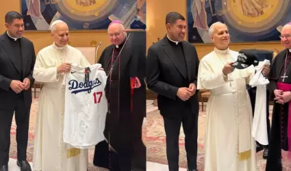 Papa Le�n XIV recibe casaca de Ohtani