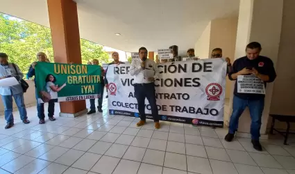 Manifestaci�n de agremiados al Staus