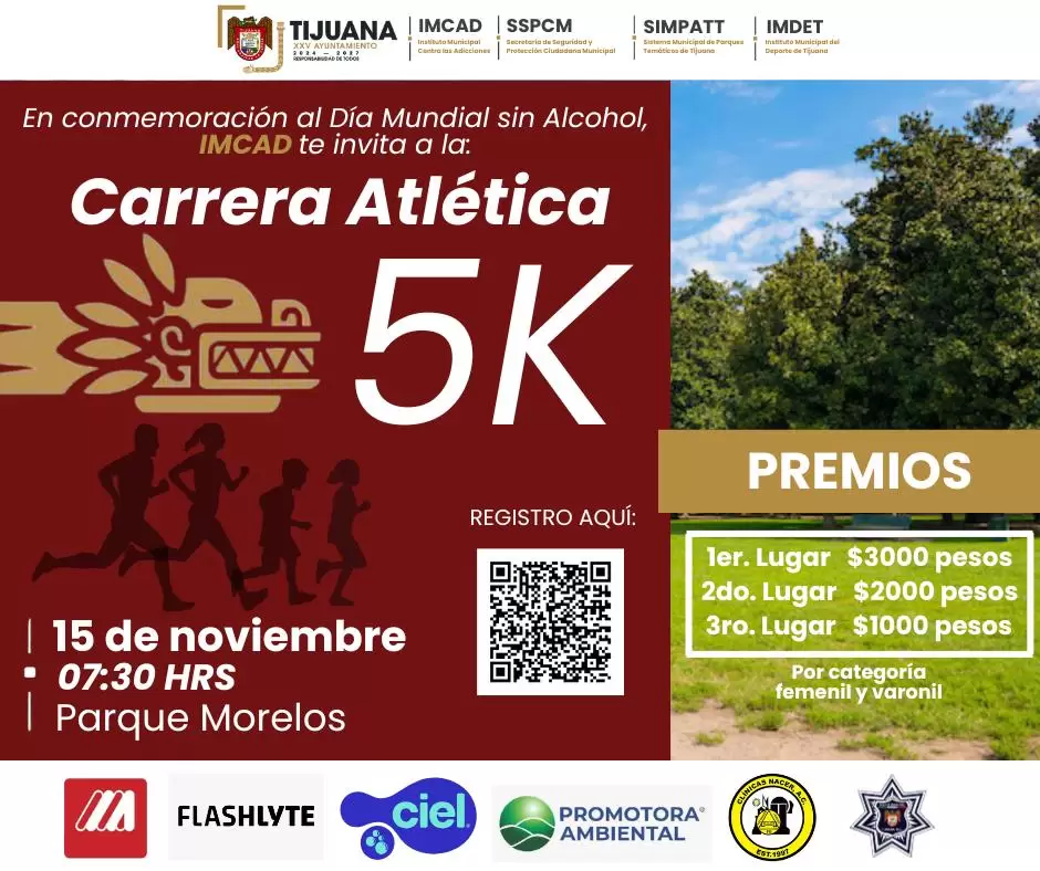 Carrera Atl�tica 5K en conmemoraci�n del D�a Mundial sin Alcohol