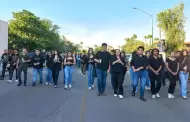 VIDEO Estudiantes de Unison marchan y guardan silencio por v�ctimas de Waldo's
