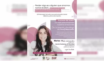 Pl�tica para comprender y sanar el proceso del duelo