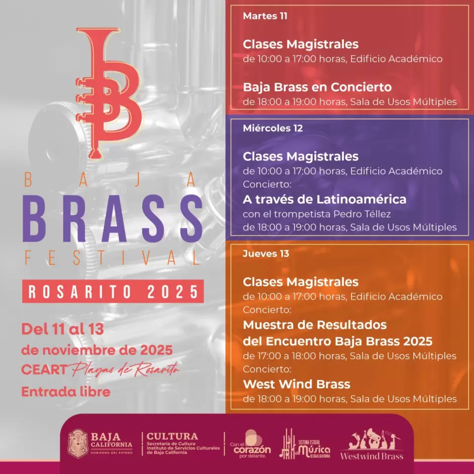 Ceart Playas de Rosarito ser� sede del "Baja Brass Festival 2025"