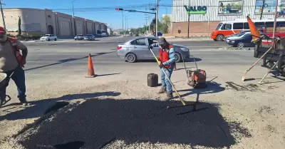 Bacheo en Hermosillo.