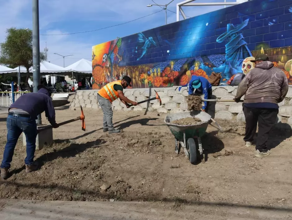 Obra de rehabilitaci�n del parque Villa del Prado I