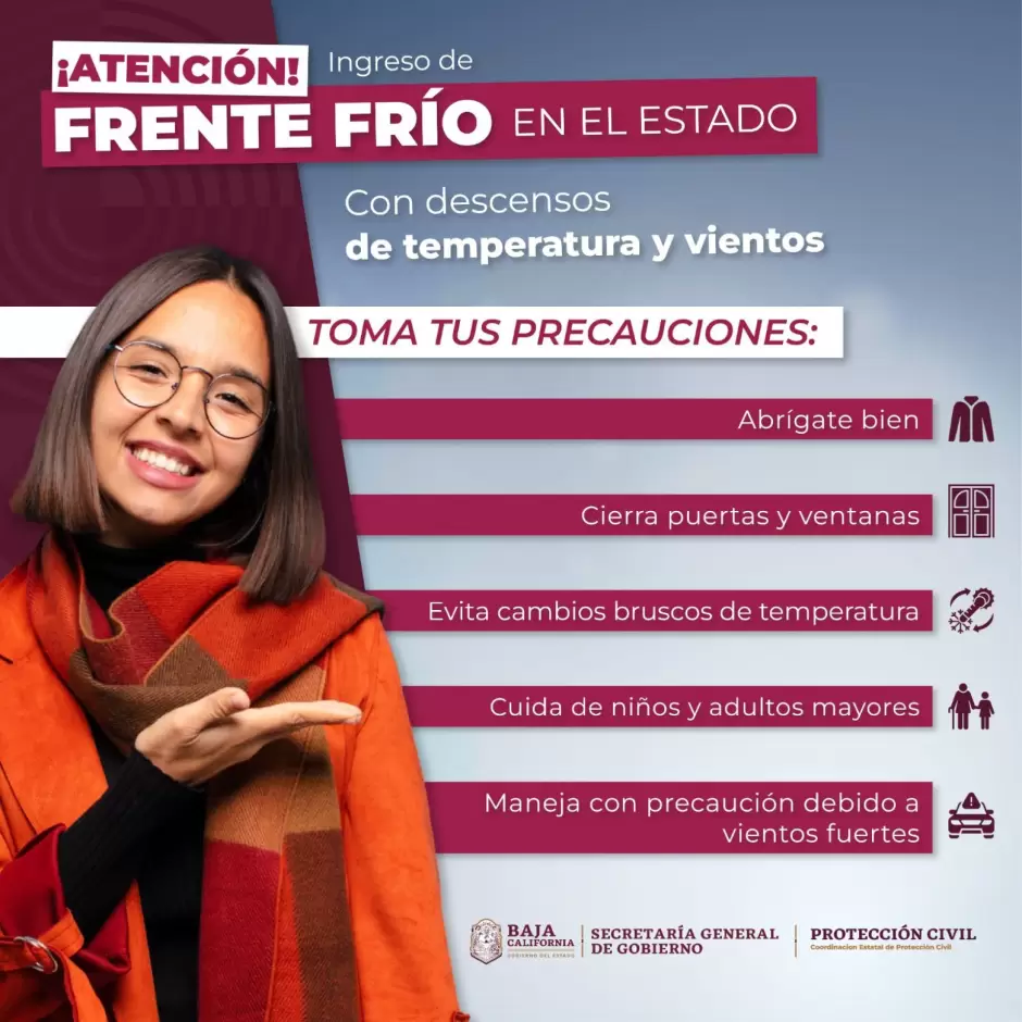 Llegada de nuevo frente fr�o