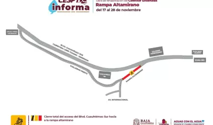 Cerrar�n dos semanas Rampa Altamirano de Tijuana
