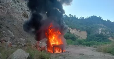 Incinera m�s de una tonelada y media de clorhidrato de coca�na