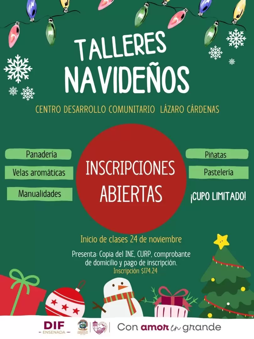 Talleres navide�os en Centro de Desarrollo Comunitario de L�zaro C�rdenas