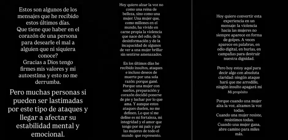 F�tima Bosch responde a ataques tras ser coronada como Miss Universo 2025