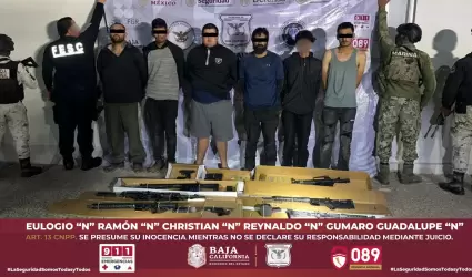 Detenci�n de seis hombres armados en Playas de Rosarito