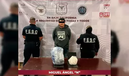 Detenido con veh�culo robado y dosis de cristal en Tijuana