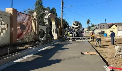 Obra de pavimentaci�n