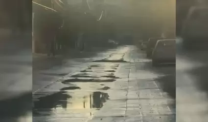 Fuga de agua sin reparar en colonia Garc�a