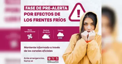Prealerta por lluvias, vientos y alto oleaje