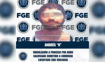 Vinculado a proceso por robo a comercio con violencia