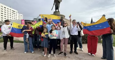 Venezolanos en Tijuana celebraron la ca�da de Maduro