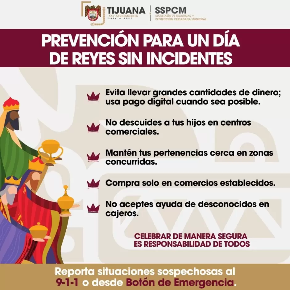 Prevenci�n para D�a de Reyes