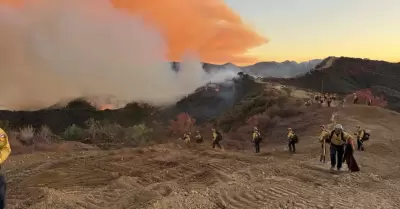 La Guardia Nacional de California ayud� en los incendios de Los �ngeles durante 