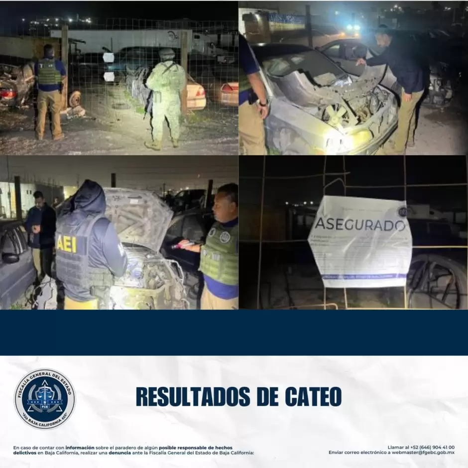 Fiscal�a recupera 6 veh�culos con reporte de robo en Tijuana