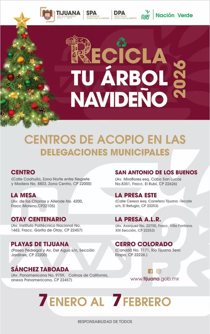 Centros de acopio de �rboles de Navidad