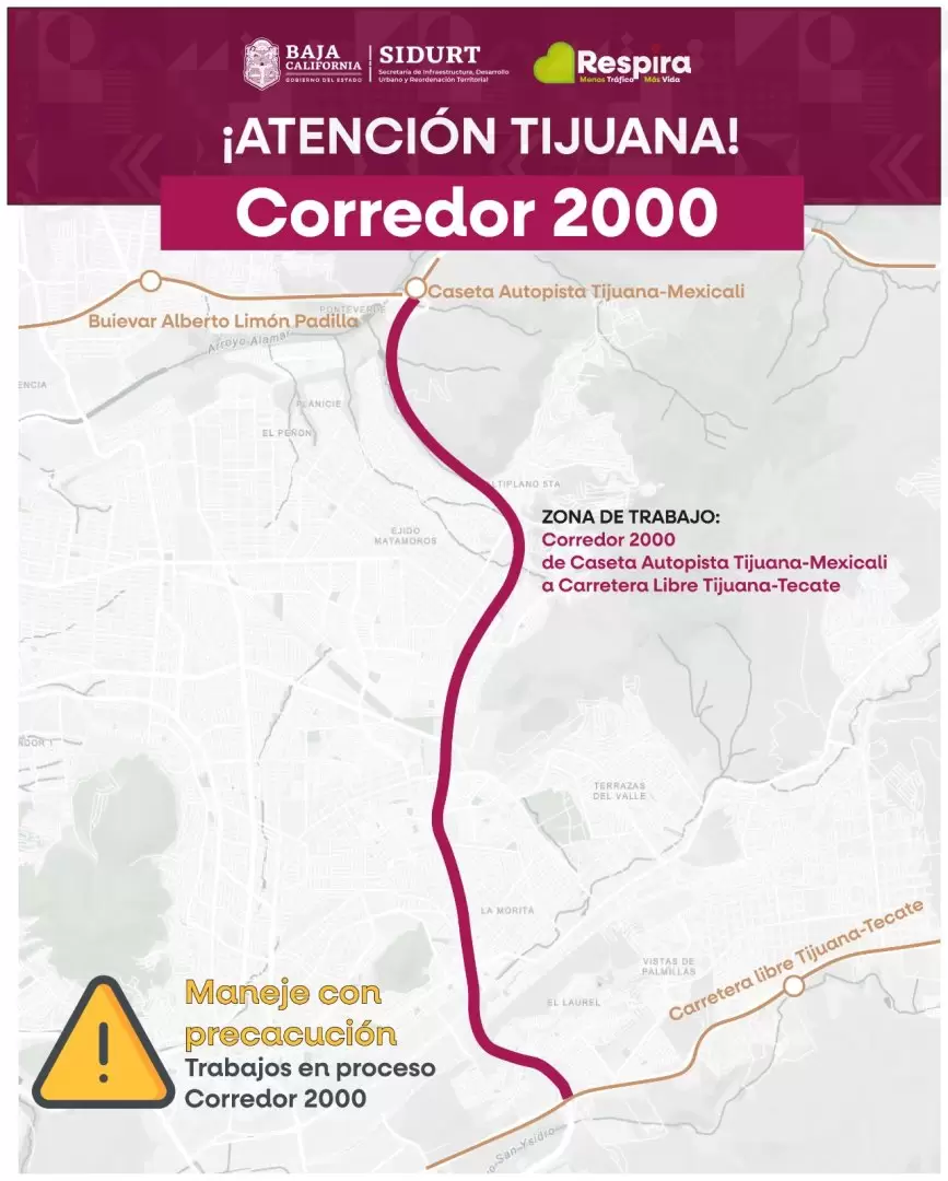 Obras del Corredor Tijuana-Rosarito 2000
