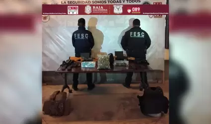 Aseguran armas de alto poder y droga durante patrullaje preventivo en Tijuana