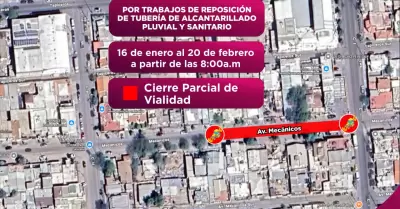 Reposici�n de tuber�a pluvial en la colonia Industrial