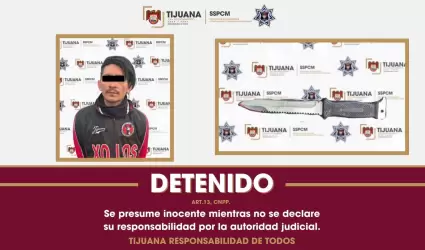 Presunto agresor con arma blanca en la colonia Libertad