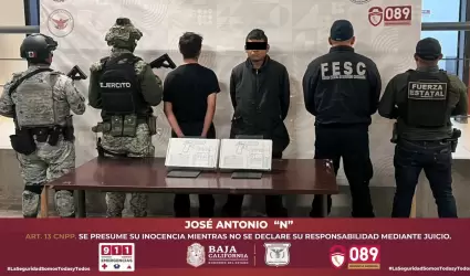 Detenidos en posesi�n de arma de fuego en Tecate