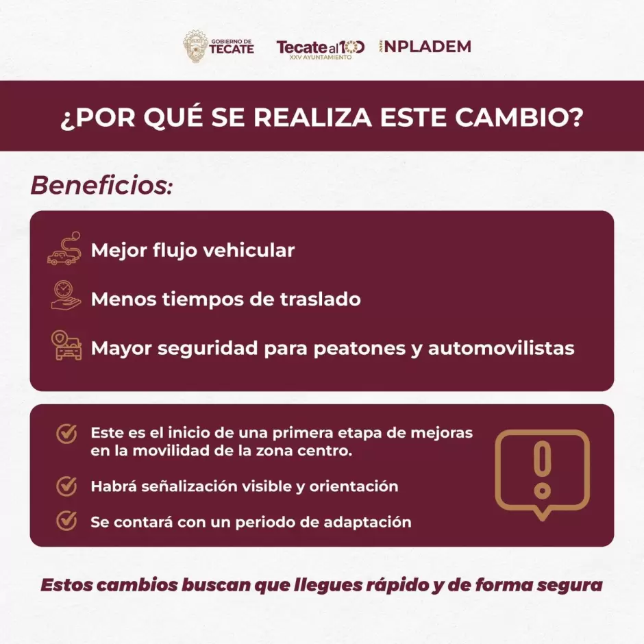 Vialidades del centro de Tecate cambiar�n sentido de circulaci�n