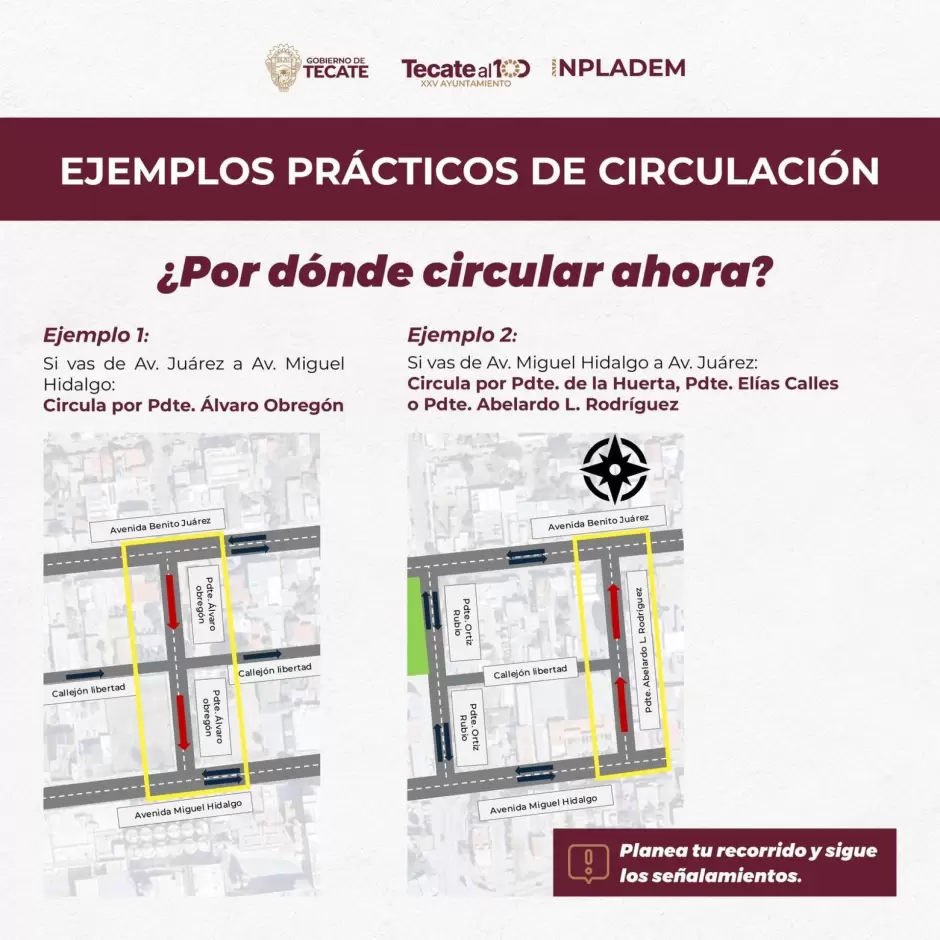 Vialidades del centro de Tecate cambiar�n sentido de circulaci�n