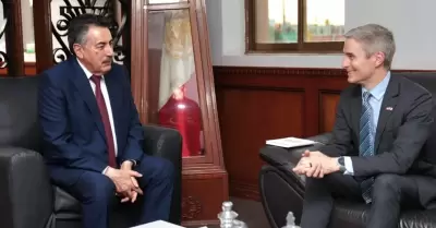 Javier Lamarque, y el C�nsul General de Estados Unidos en Hermosillo, Drew Hoste