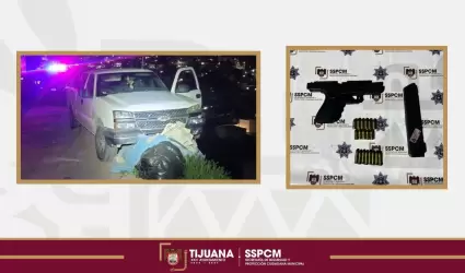 Asegura Polic�a Municipal de Tijuana a tres menores de edad por portaci�n de arm
