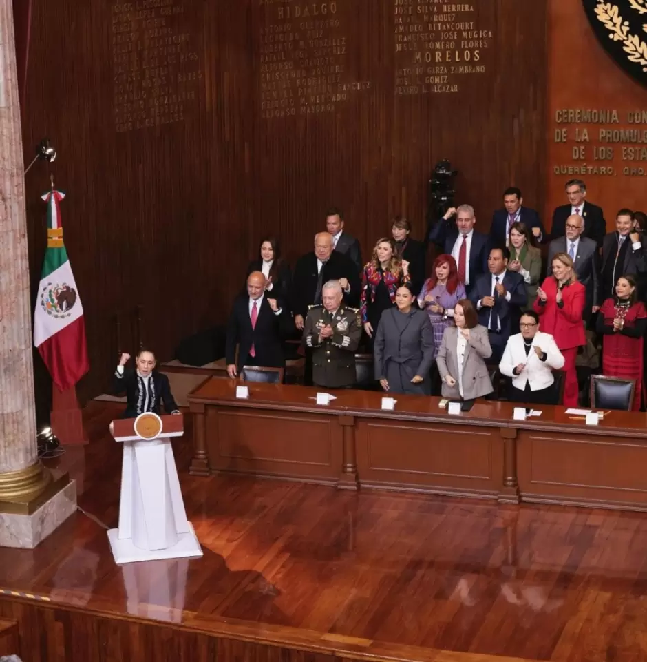 Acompa�a gobernadora Marina del Pilar a Claudia Sheinbaum Pardo en el 109 aniversario de la Constituci�n
