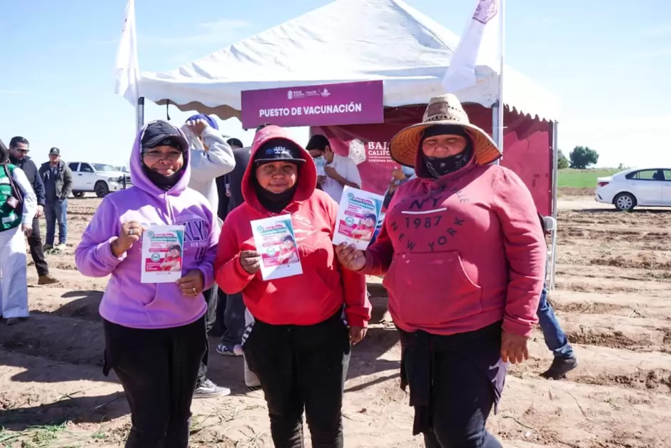 Intensifican vacunaci�n contra el sarampi�n en campos agr�colas de Baja California